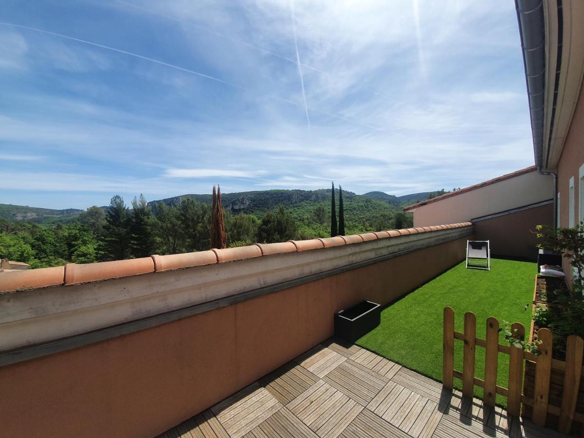 Terrasse 130M2 Panoramique Avec Climatisation Piscine - 3 Chambres Gréoux-les-Bains Zewnętrze zdjęcie