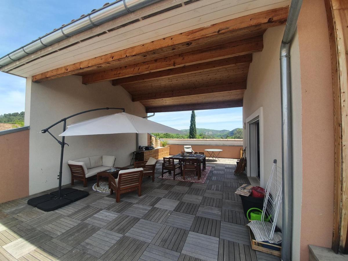 Terrasse 130M2 Panoramique Avec Climatisation Piscine - 3 Chambres Gréoux-les-Bains Zewnętrze zdjęcie