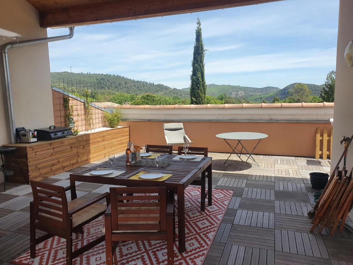 Terrasse 130M2 Panoramique Avec Climatisation Piscine - 3 Chambres Gréoux-les-Bains Zewnętrze zdjęcie